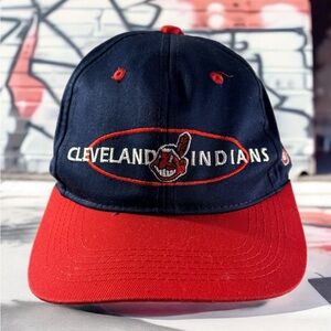 Cleveland Indians MLB Childs Baseball Cap Hat Red Blue 90s Vtg Rare HTF EUC